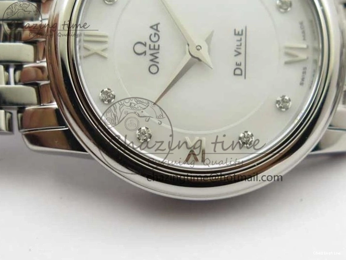 0425 De Ville Prestige Quartz 27.4 mm SS ZF 1:1 Best Edition White Dial on SS Bracelet Jap Quartz Practical 7905